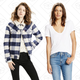 710 Super Skinny Jeans, $38 | Wool Boyfriend Sherpa Trucker Jacket, $125 | The Perfect Jersey Tee, $21 | 501 Jeans, $63